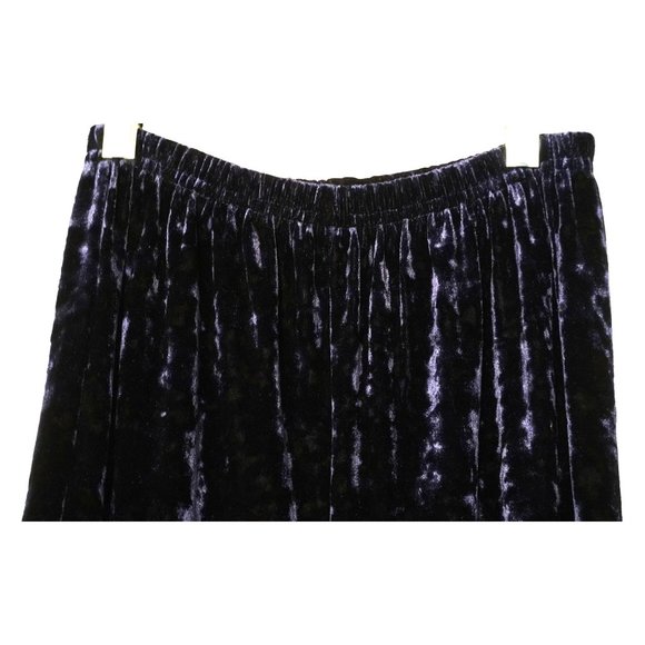 Vintage Crushed Velvet Cardigan Pants Set Navy Blue Womens Size PS by Clio - Picture 3 of 10